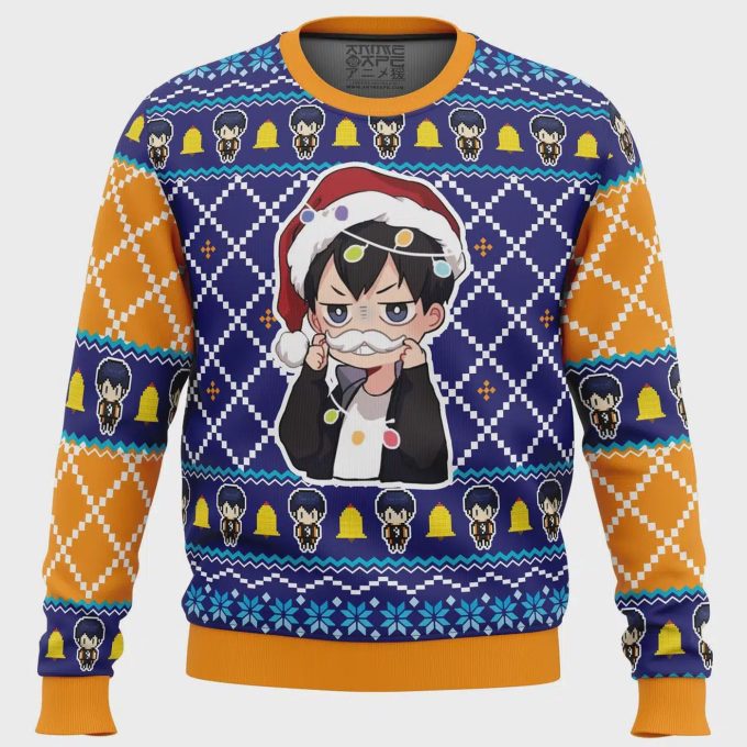 Get Festive With Santa Tobio Haikyuu Ugly Christmas Sweater – Perfect Holiday Gift For Anime Fans!