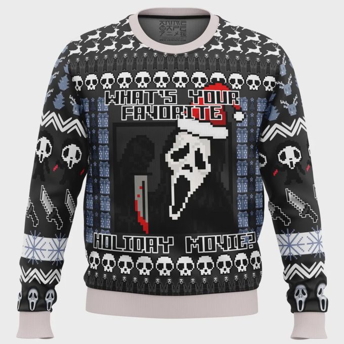 Get Festive With The Scream Holiday Ugly Christmas Sweater - Perfect For Spreading Joy! 2