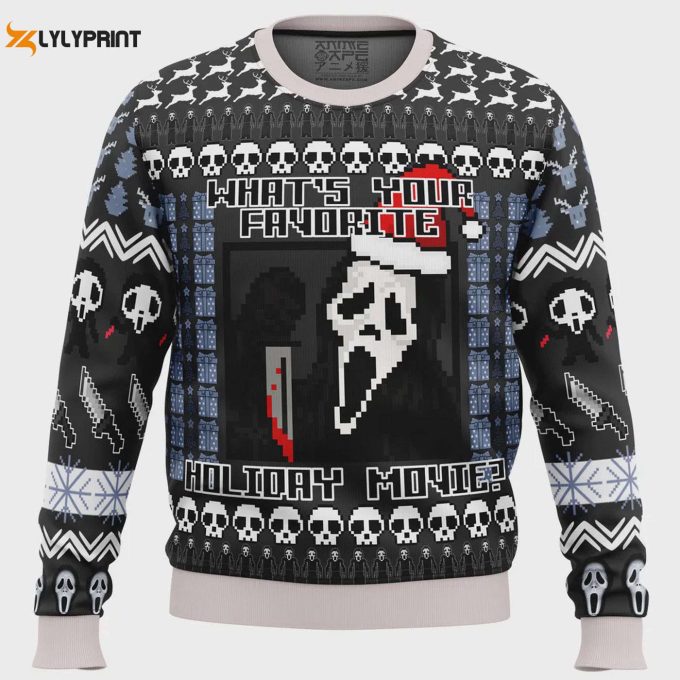 Get Festive With The Scream Holiday Ugly Christmas Sweater - Perfect For Spreading Joy! 1