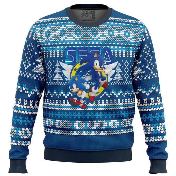 Get Festive With Sega Ugly Christmas Sweater – Perfect Holiday Attire For Gaming Fans!