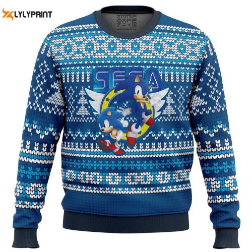 Get Festive with Sega Ugly Christmas Sweater – Perfect Holiday Attire for Gaming Fans!