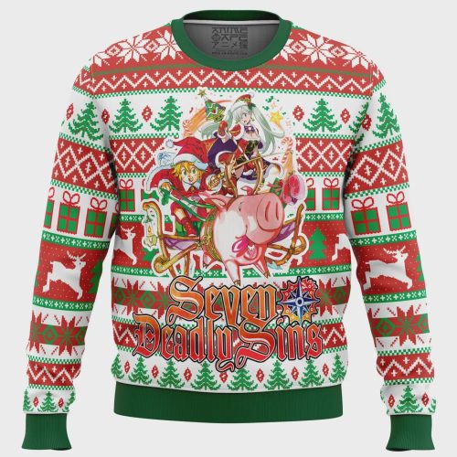 Get Festive with Seven Deadly Sins Alt Ugly Christmas Sweater – Unique Holiday Attire