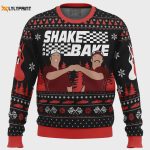 Get Festive with Shake and Bake Talladega Nights Ugly Christmas Sweater – Perfect Holiday Attire!