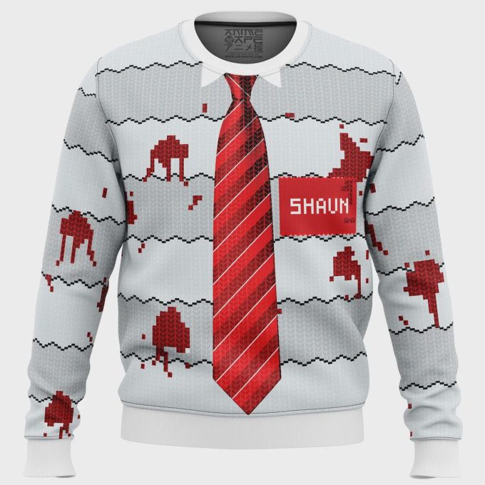 Spice Up Your Holidays With Shaun Of The Dead Ugly Christmas Sweater – Limited Edition Fun &Amp; Festive Attire!