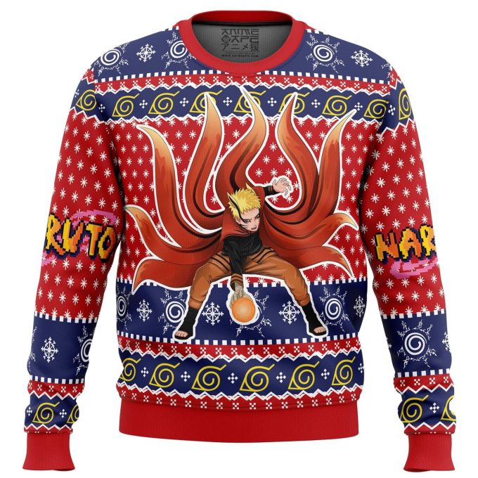 Get Festive With Shippuden Baryon Ugly Christmas Sweater – Perfect Gift For Anime Fans!