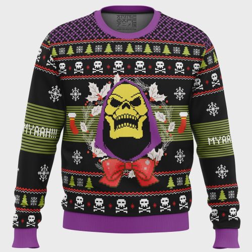 Get Festive with the Skeletor Ugly Christmas Sweater – Perfect Holiday Attire for Fans & Geeks!