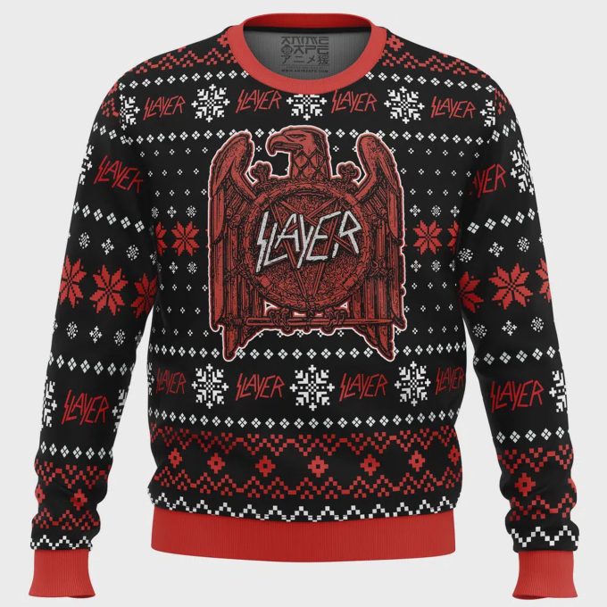 Rock Your Holiday Season With Slayer Ugly Christmas Sweater – Metal Music Fans Must-Have Festive Attire