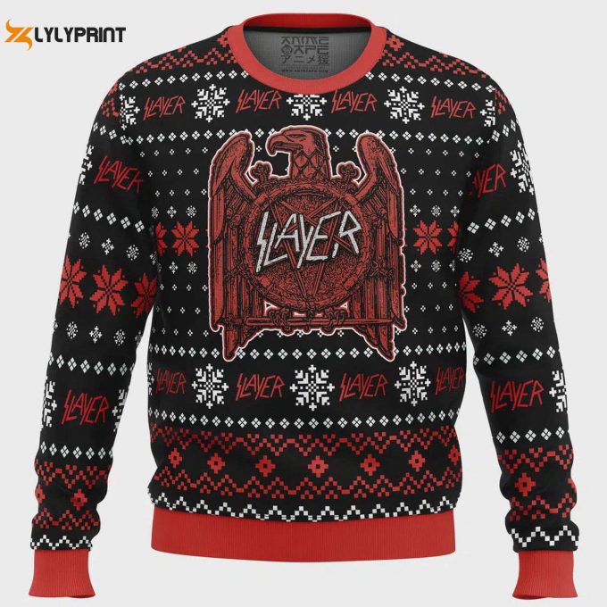 Rock Your Holiday Season With Slayer Ugly Christmas Sweater – Metal Music Fans Must-Have Festive Attire