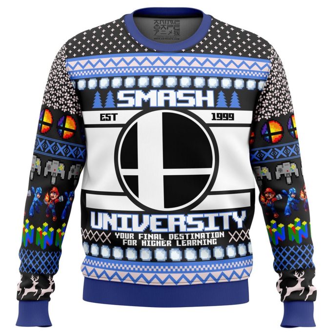 Get Festive With Smash University Ugly Christmas Sweater – Perfect Holiday Gift For Gamers