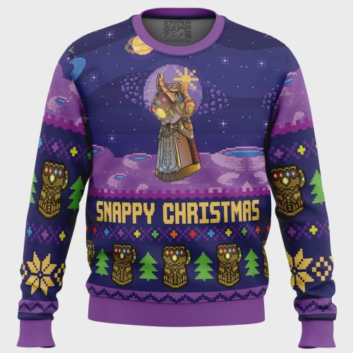 Get Festive with Snappy Christmas Infinity Gauntlet Marvel Ugly Christmas Sweater