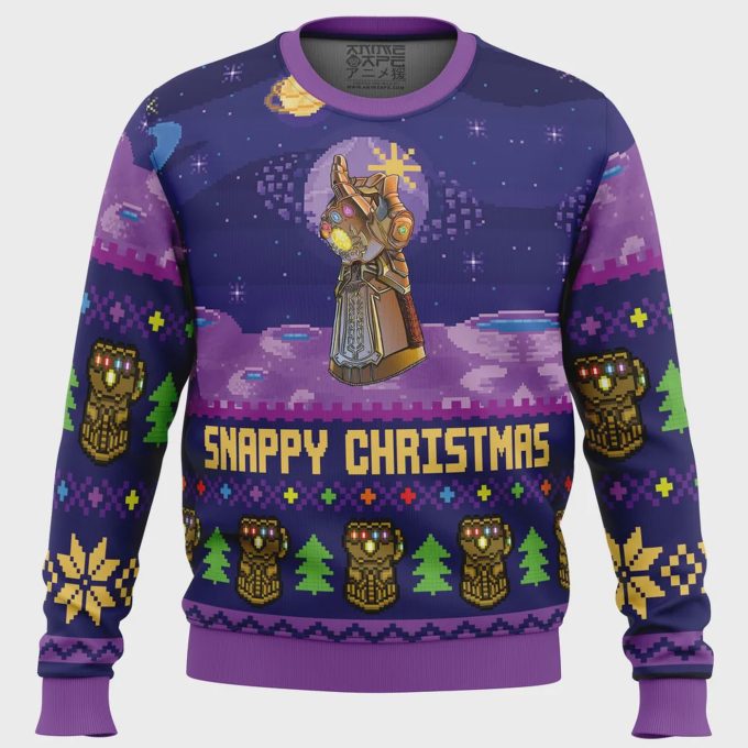 Get Festive With Snappy Christmas Infinity Gauntlet Marvel Ugly Christmas Sweater