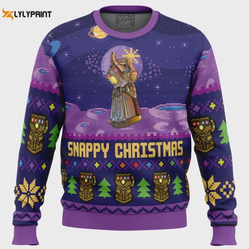 Get Festive with Snappy Christmas Infinity Gauntlet Marvel Ugly Christmas Sweater