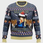 Spike Spiegel Cowboy Bebop Ugly Christmas Sweater: Festive Anime-Inspired Apparel for Fans!