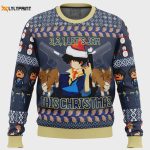 Spike Spiegel Cowboy Bebop Ugly Christmas Sweater: Festive Anime-Inspired Apparel for Fans!