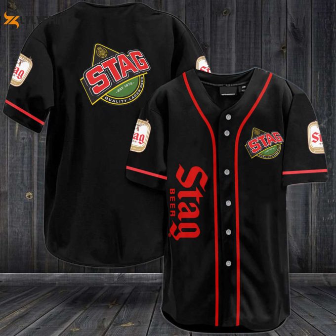 Stag Beer Baseball Jersey - Perfect Gift For Men And Women Trendy Stylish And Comfortable Sports Apparel 1