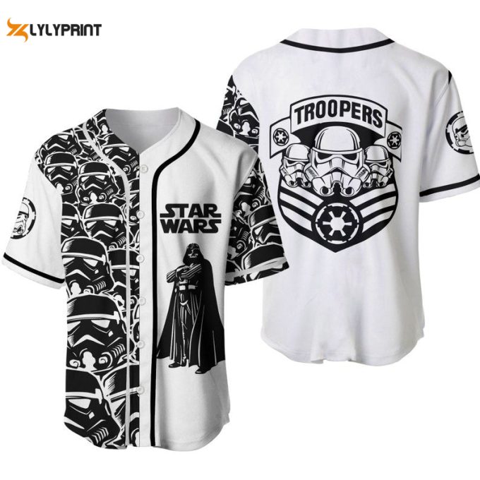 Star Wars Stormtrooper Pattern All Over Print Unisex Baseball Jersey 1