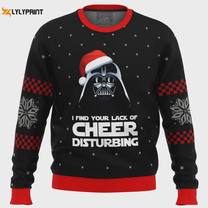 Get Festive With Star Wars Vader Lack Of Cheer Ugly Christmas Sweater 1