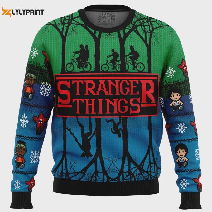 Get Festive With The Stranger Things Ugly Christmas Sweater – Perfect For Fans Of The Hit Show!