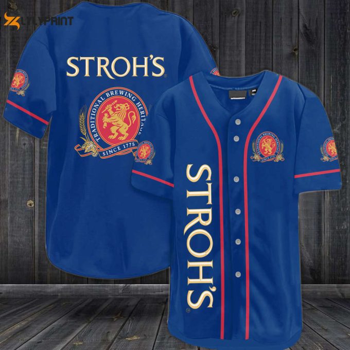 Stroh'S Since 1775 Beer Baseball Jersey 1