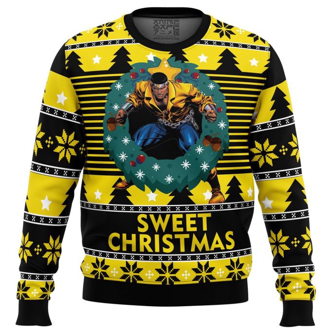 Get Festive With The Sweet Christmas Luke Cage Ugly Christmas Sweater – Perfect Holiday Attire!