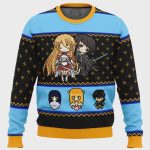 Sword Art Online Sprites Ugly Christmas Sweater: Festive Anime Design for Holiday Fun!