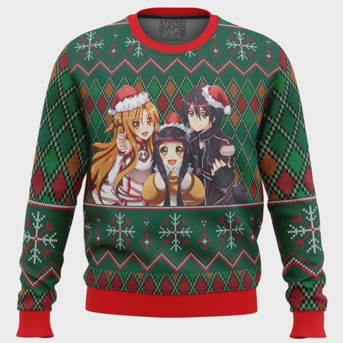 Sword Art Online Ugly Christmas Sweater: Festive Anime Apparel For Fans