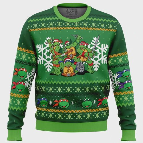 Get Festive with Teenage Mutant Ninja Turtles Ugly Christmas Sweater – Perfect Holiday Attire!