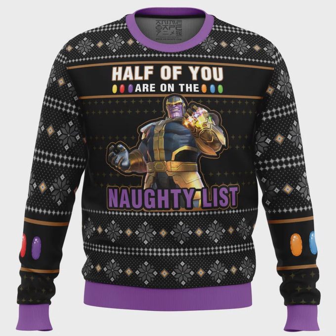 Get On Thanos Naughty List With Our Ugly Christmas Sweater – Limited Edition