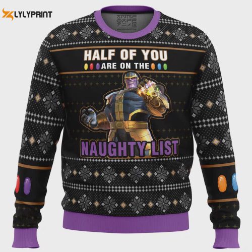 Get on Thanos Naughty List with our Ugly Christmas Sweater – Limited Edition