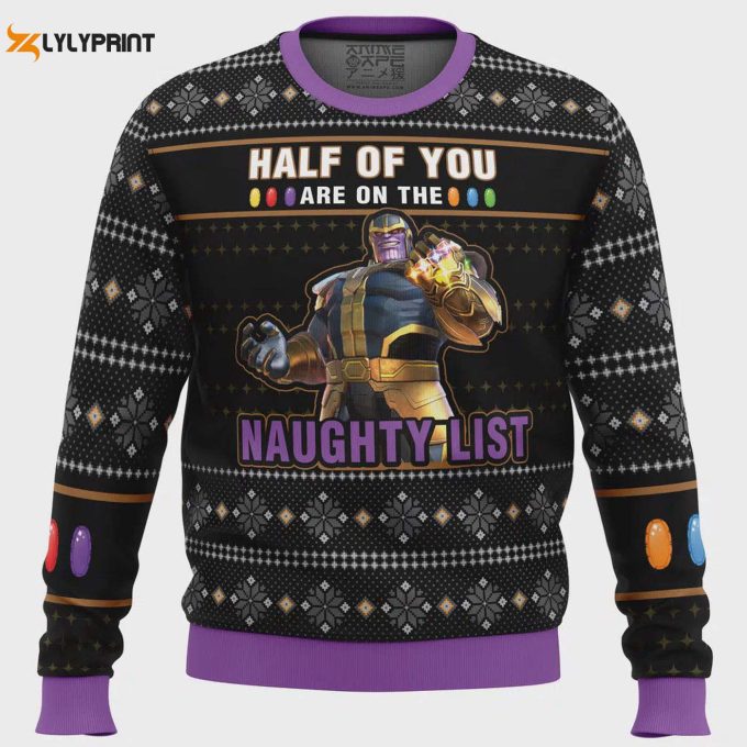 Get On Thanos Naughty List With Our Ugly Christmas Sweater – Limited Edition