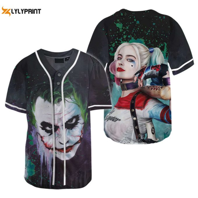 The Joker &Amp;Amp; Harley Quinn Baseball Jersey - Gift For Men Women - Gift For Men Women 1