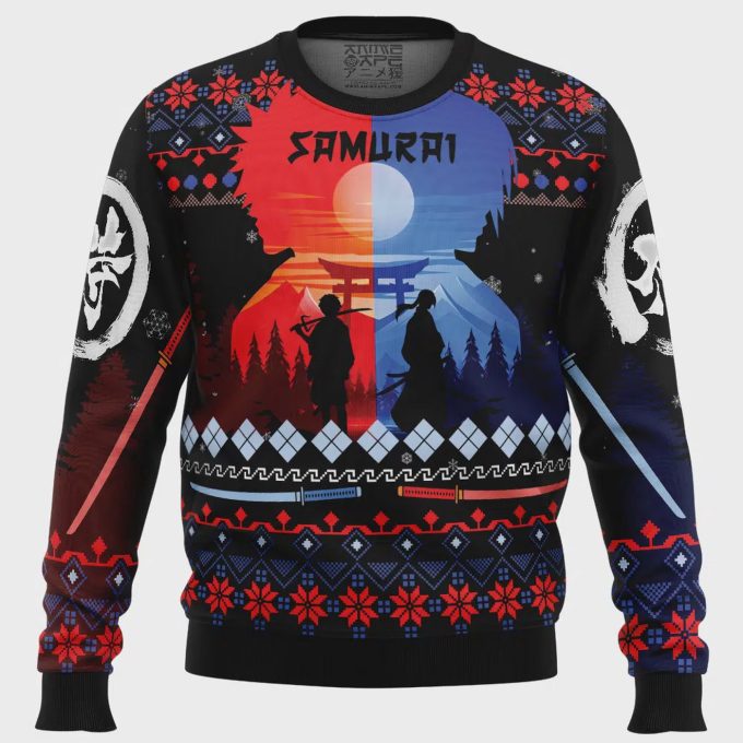 Get Festive With The Samurai Dou Samurai Champloo Ugly Christmas Sweater - Limited Edition Samurai Merchandise 2