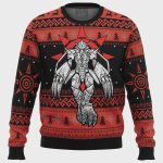 Unleash the Festive Spirit with Dragon Wargreymon Digimon Ugly Christmas Sweater