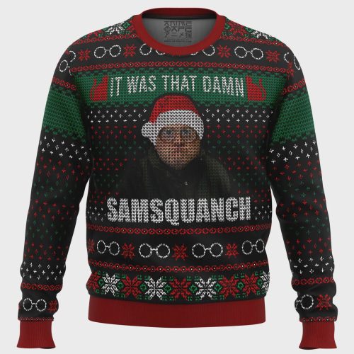 Get Festive with the Trailer Park Boys Samsquanch Ugly Christmas Sweater – Limited Edition Fun!