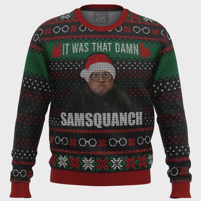 Get Festive With The Trailer Park Boys Samsquanch Ugly Christmas Sweater – Limited Edition Fun!