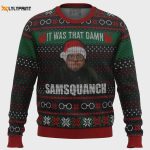 Get Festive with the Trailer Park Boys Samsquanch Ugly Christmas Sweater – Limited Edition Fun!