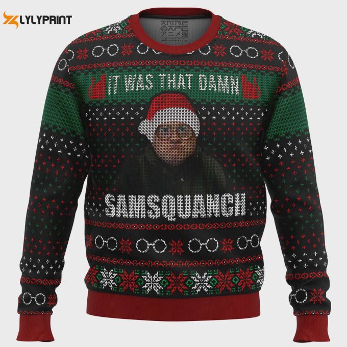 Get Festive With The Trailer Park Boys Samsquanch Ugly Christmas Sweater – Limited Edition Fun!