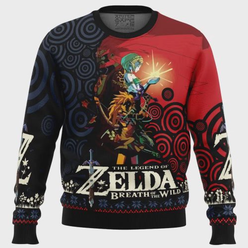 Get Festive with the Triforce Zelda Ugly Christmas Sweater – Perfect for Gamers & Fans!