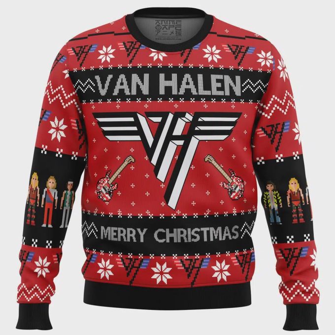 Rock The Holidays With Van Halen Ugly Christmas Sweater – Festive Music Merchandise