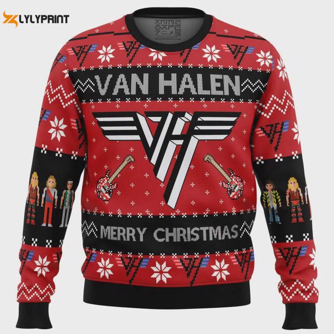 Rock The Holidays With Van Halen Ugly Christmas Sweater – Festive Music Merchandise