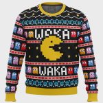 Waka Waka Pac Man Ugly Christmas Sweater: Retro Gaming Fun with Festive Flair!