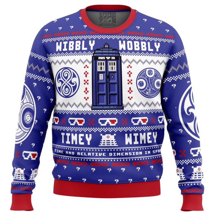 Wibbly Wobbly Doctor Who Ugly Christmas Sweater: Festive Geeky Apparel For Whovians!