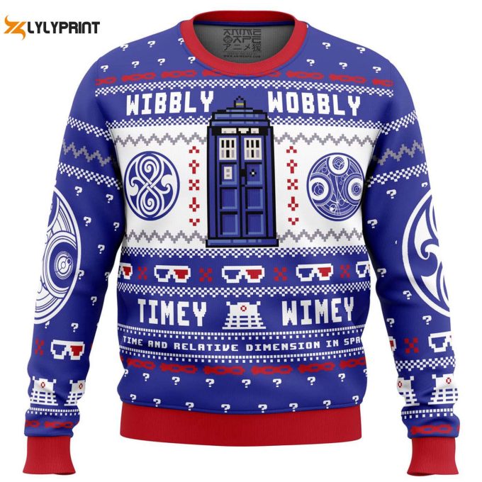 Wibbly Wobbly Doctor Who Ugly Christmas Sweater: Festive Geeky Apparel For Whovians!