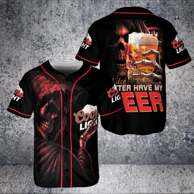 Witch Better Have My Beer Coors Light Baseball Jersey - Gift For Men Women - Gift For Men Women 2