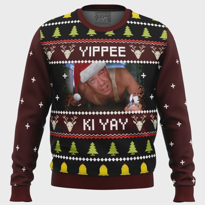 Yippee Ki Yay Ugly Dia Hard Christmas Sweater – Festive Fun For The Holidays!