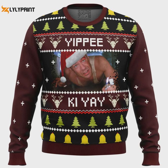 Yippee Ki Yay Ugly Dia Hard Christmas Sweater – Festive Fun For The Holidays!