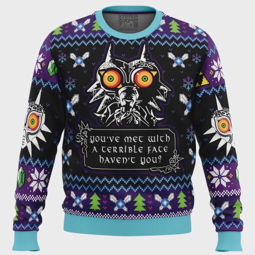 Get Festive with Majora’s Mask Zelda Ugly Christmas Sweater – Perfect for Fans of the Game!