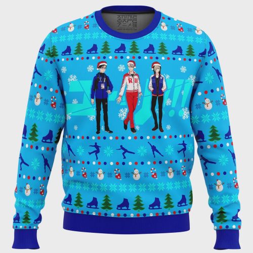 Get Festive with Yuri on Ice Ugly Christmas Sweater – Top 3 Ice Skaters Design!