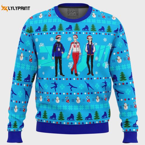 Get Festive with Yuri on Ice Ugly Christmas Sweater – Top 3 Ice Skaters Design!