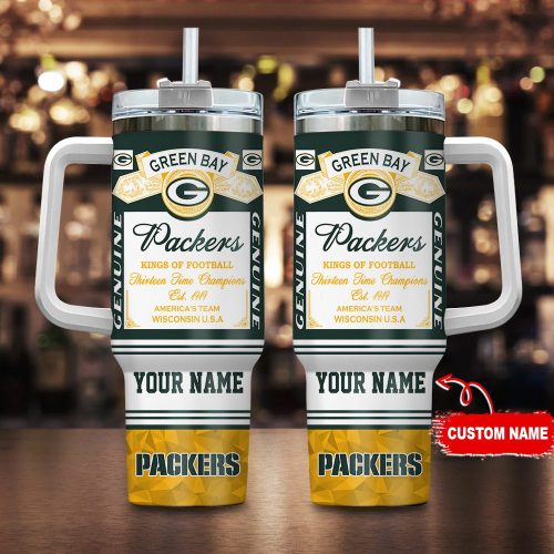 Green Bay Packers Personalized Stanley Tumbler 40oz – Ultimate Gift for NFL Fans